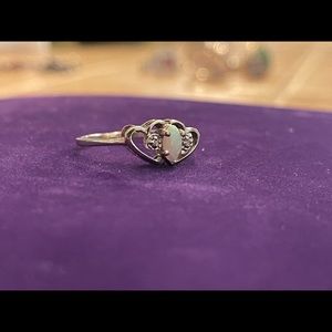 Opal Heart Ring